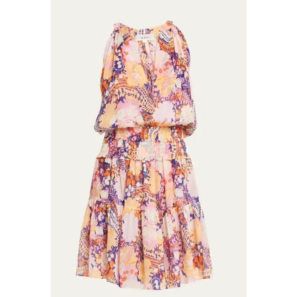 A.L.C. Courtney Printed V-Neck Mini Dress NWT Size 12